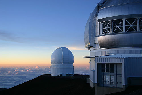 Observatories and Clouds on Mauna Kea