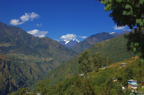 Snow caped mountains near Tawang, Arunachal Pradesh, India