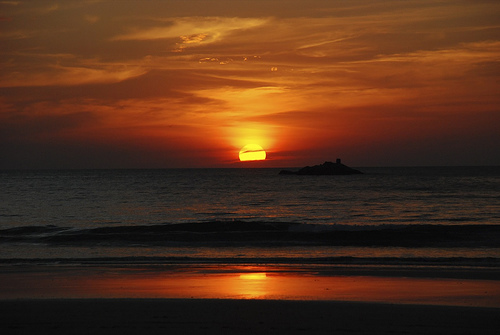 Sunset at Kudlee Beach, Gokarna