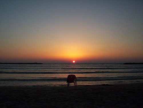 Tel Aviv, letzter Sonnenuntergang