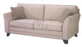 Modern Contemporary Home Style Light Tan Color Quality Cotton Fabric Covered Loveseat/Love Seat Couch